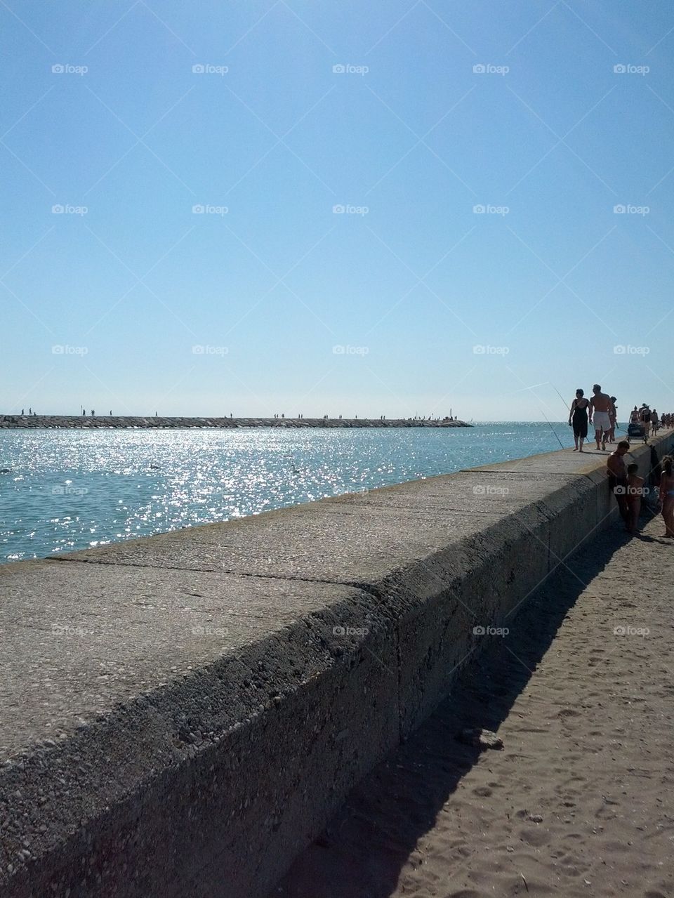 an horizon view from the seafront city of caorle venice italy