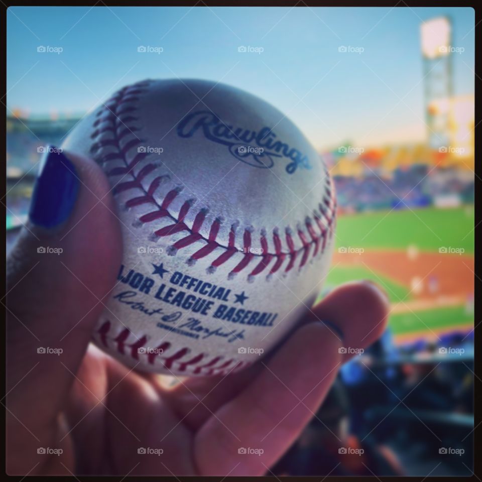 I caught a Wilson Contreras foul ball! AT&T Park, July 2018