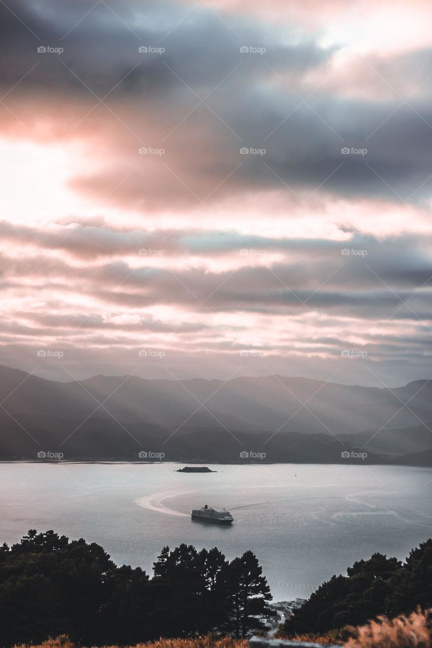 Boat view from the top of the mountain