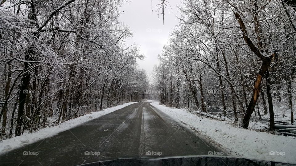 winter backroads