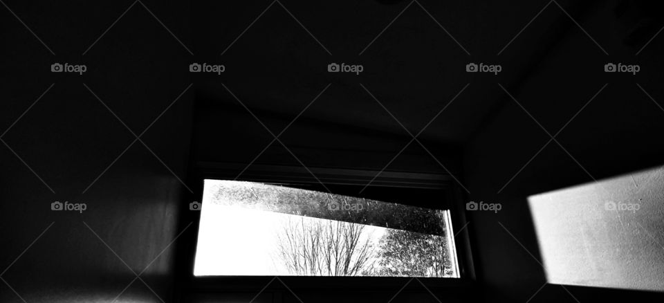 View through old little window