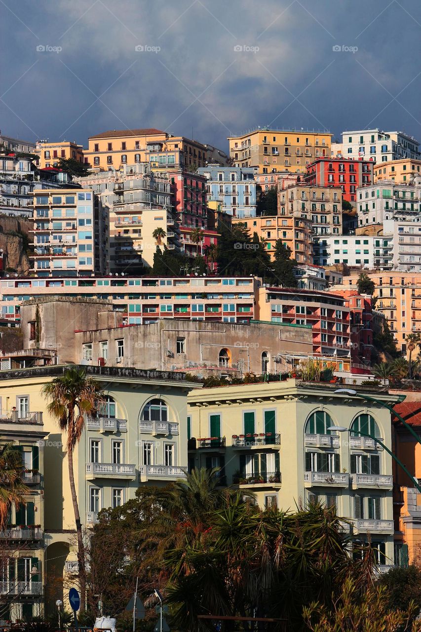 Colorful cascade buildings