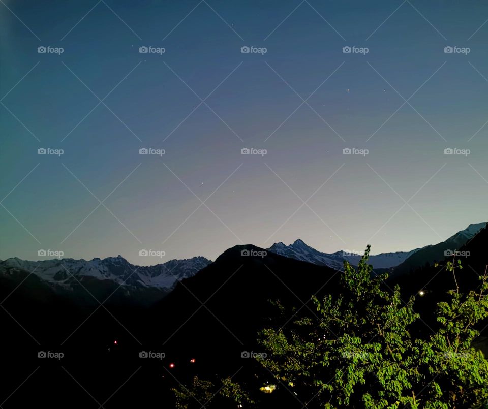 Evening mountain view