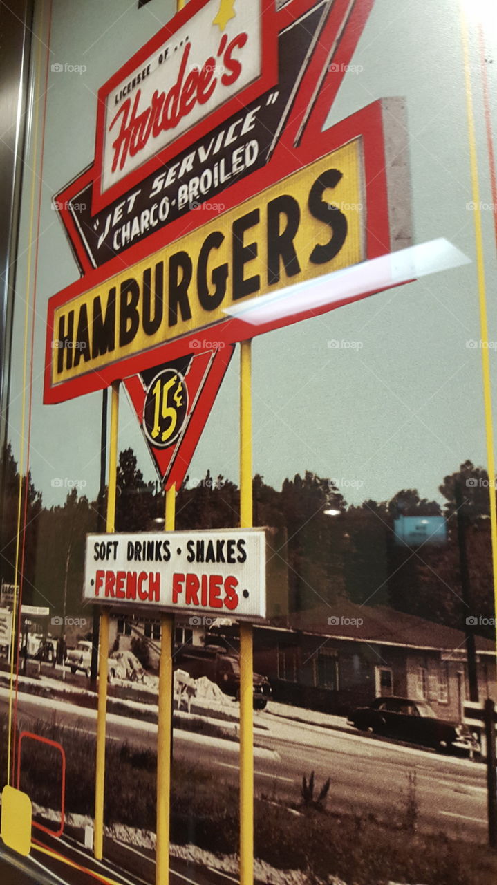 old hardees sign