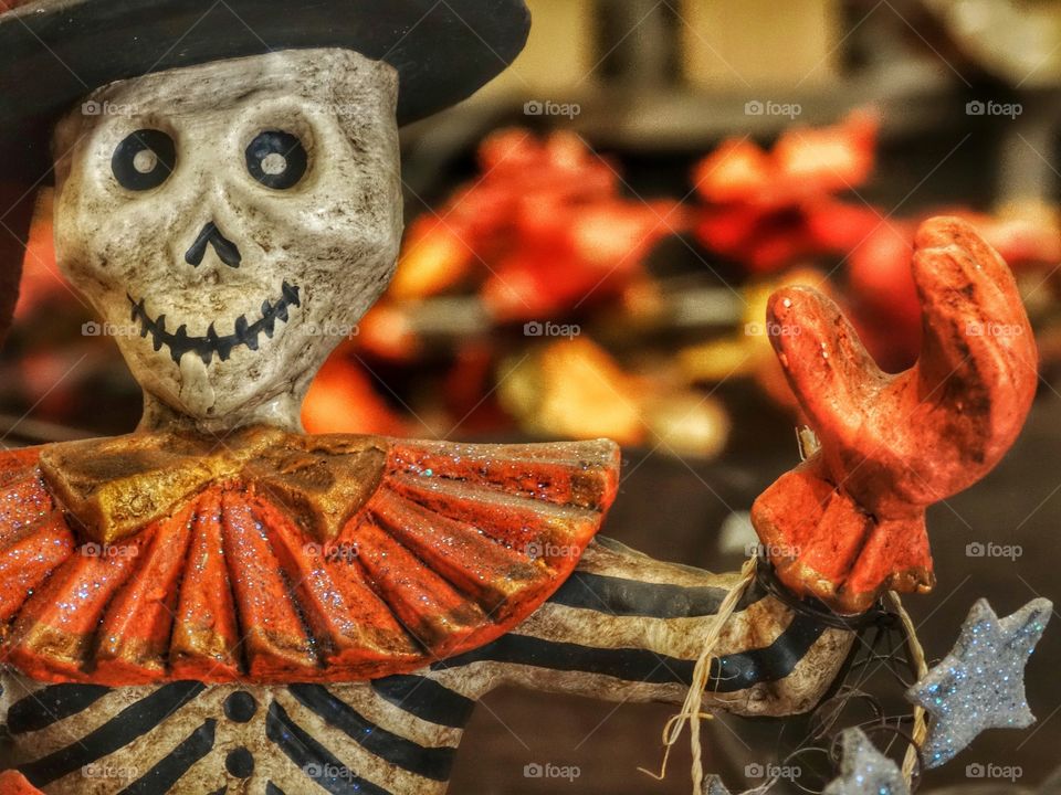 Artisanal Clay Spooky Skeleton
