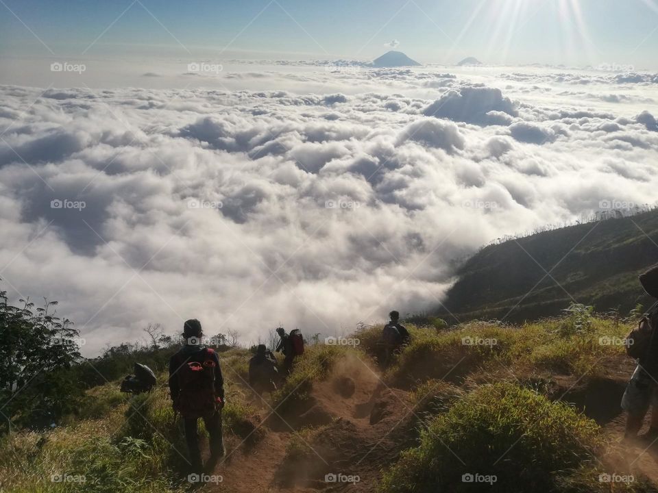 one of the best place ever. the long long way Merbabu Mountain from Suwanting. i shoot this photo with mobile phone.