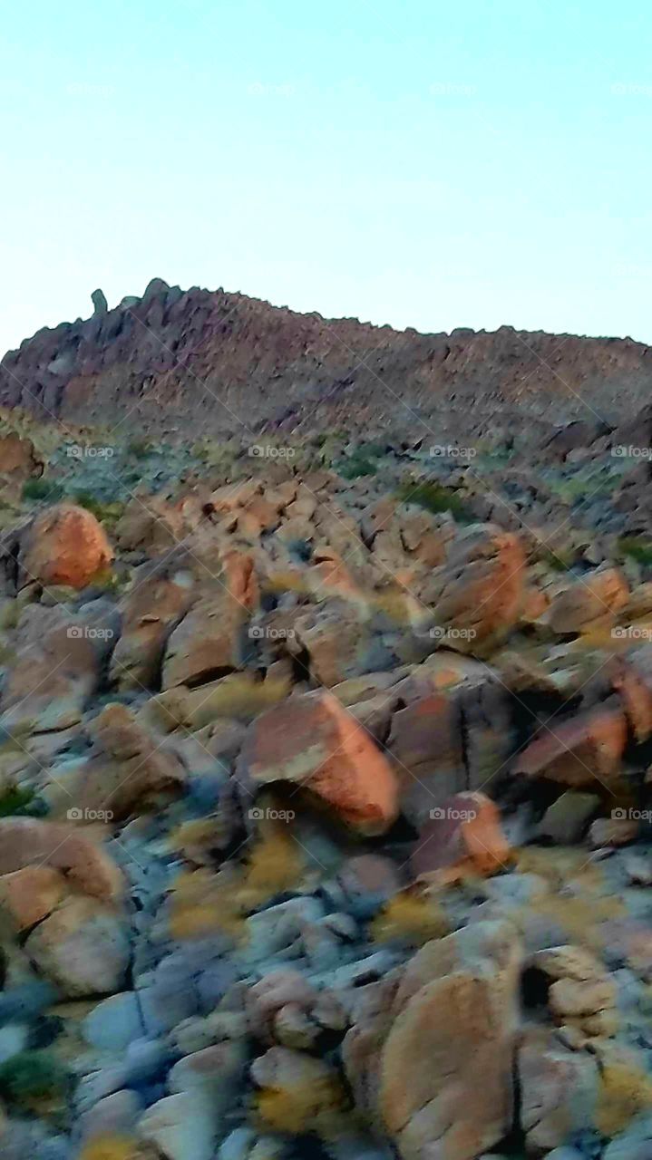 starting up the mountain from the Imperial Valley on Interstate 8