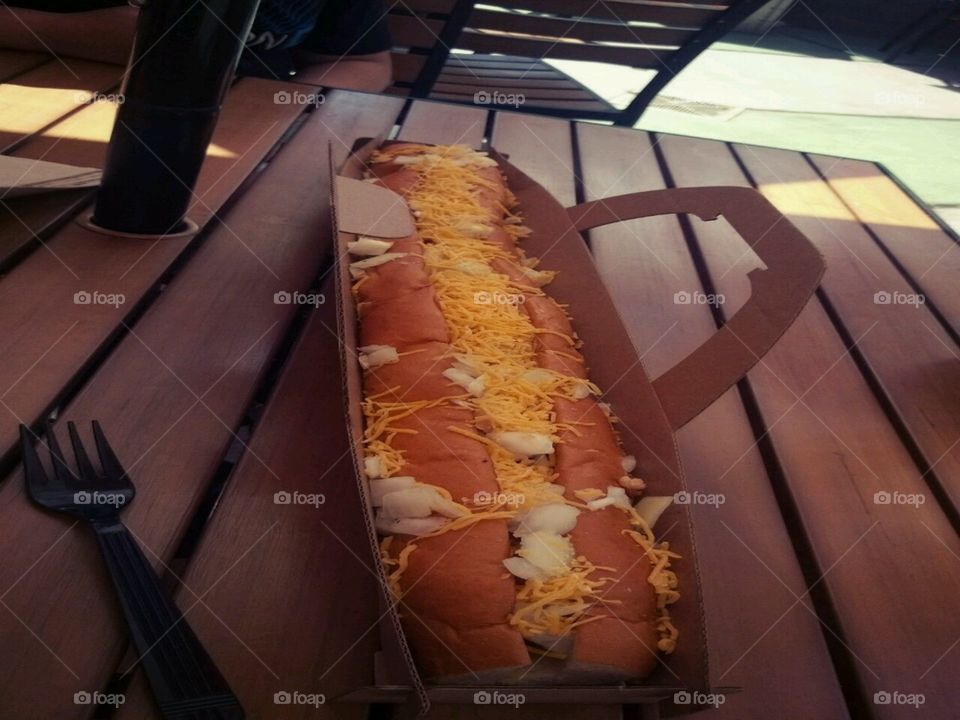 2ft hotdog. a feast in Orlando Florida
