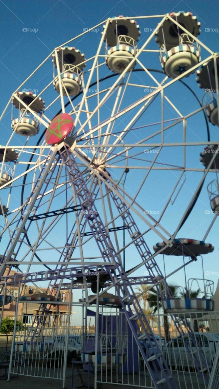 Ferris wheels.