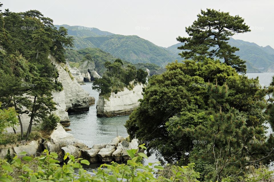 Beach rocky formations at Izu, Shizuoka