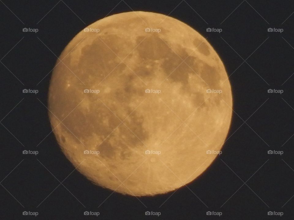 The Moon. Testing a camera using the moon as the focal point