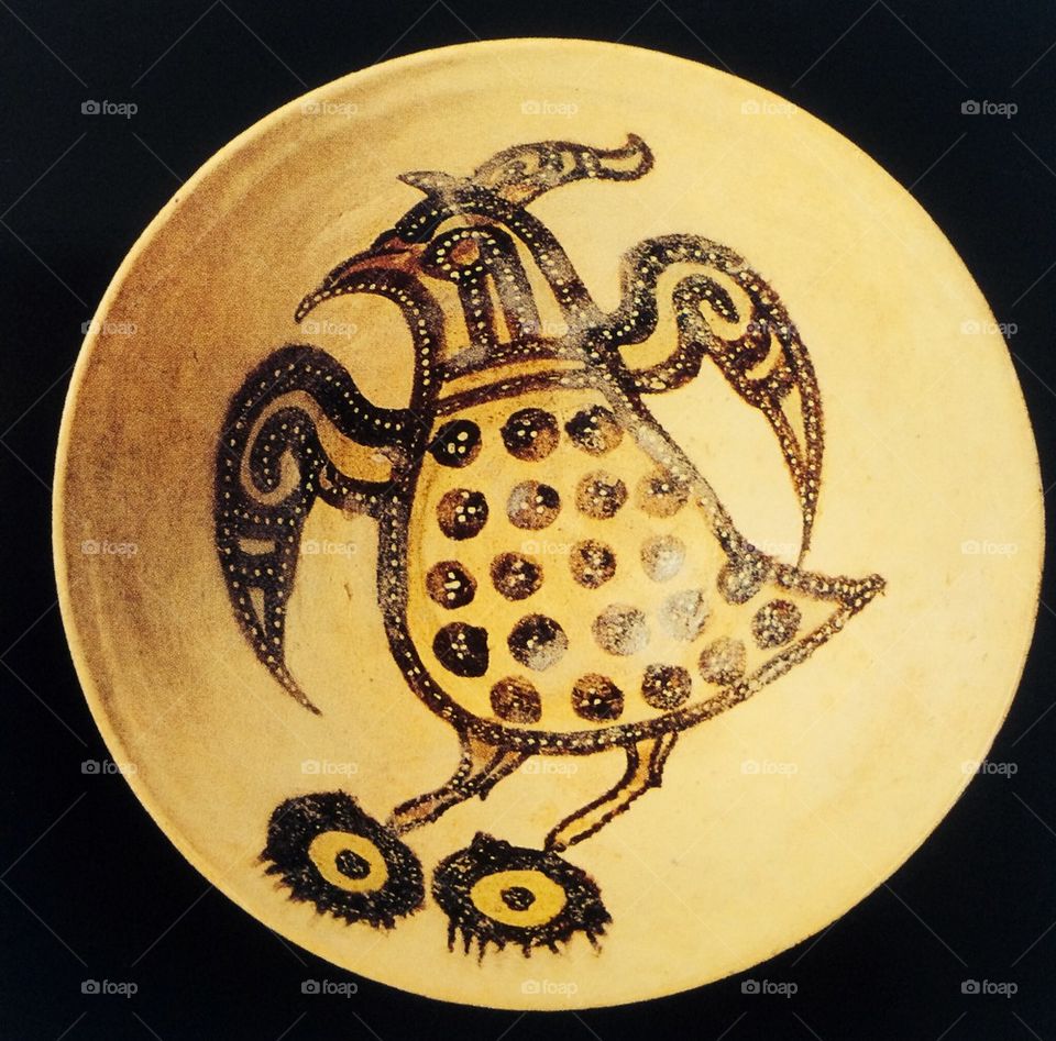 Antique Ceramic bird Pattern Dish