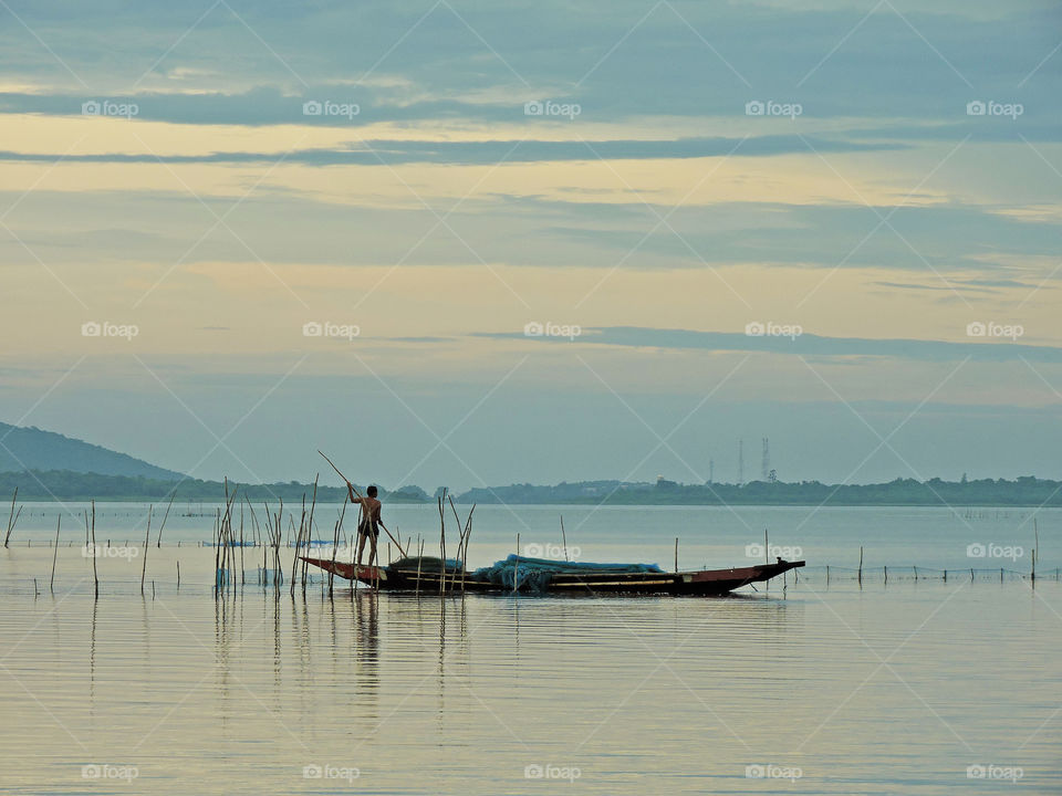 fishing in the lake