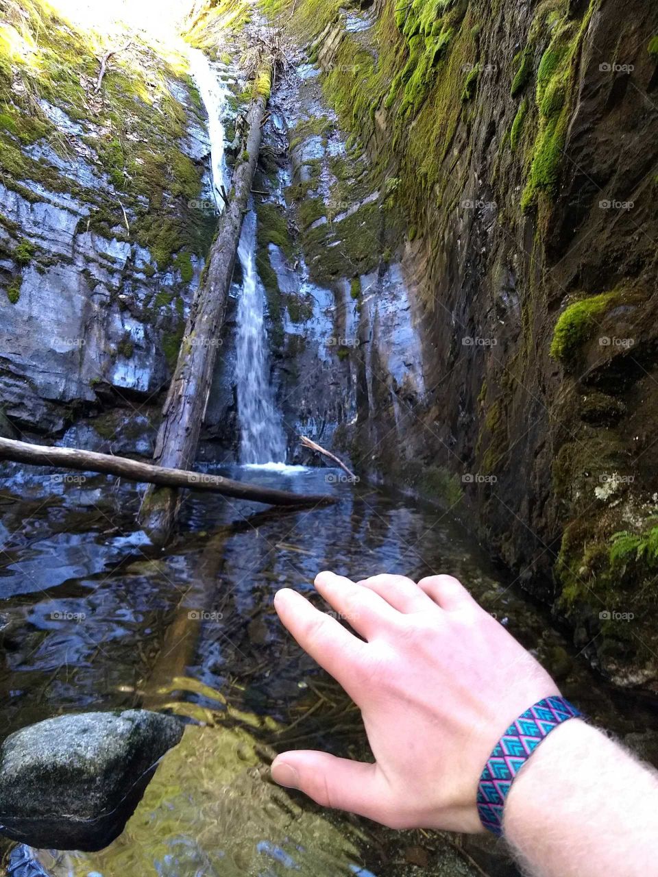 Reaching Out to a Waterfall