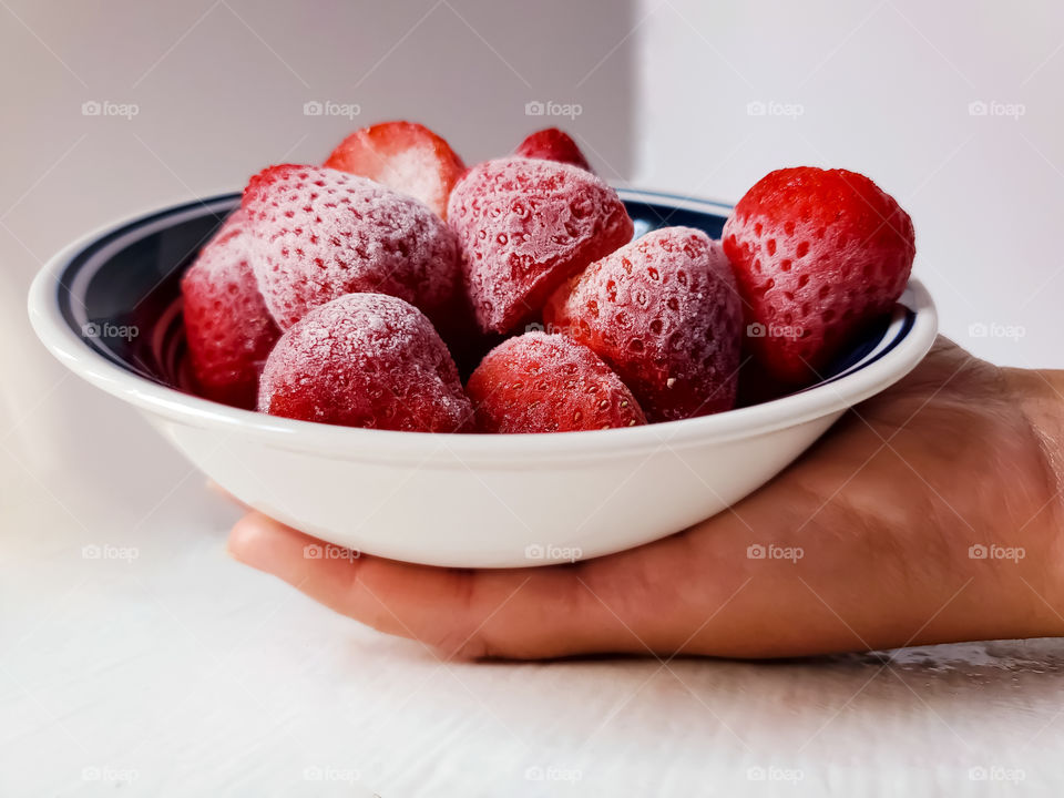 Frozen strawberries