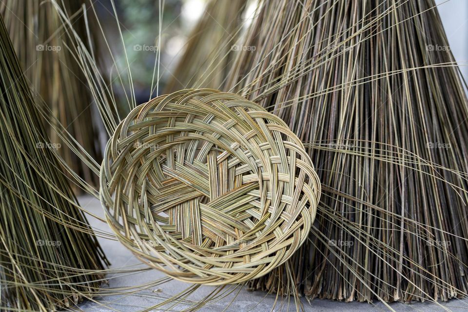 Handmade circular plate 