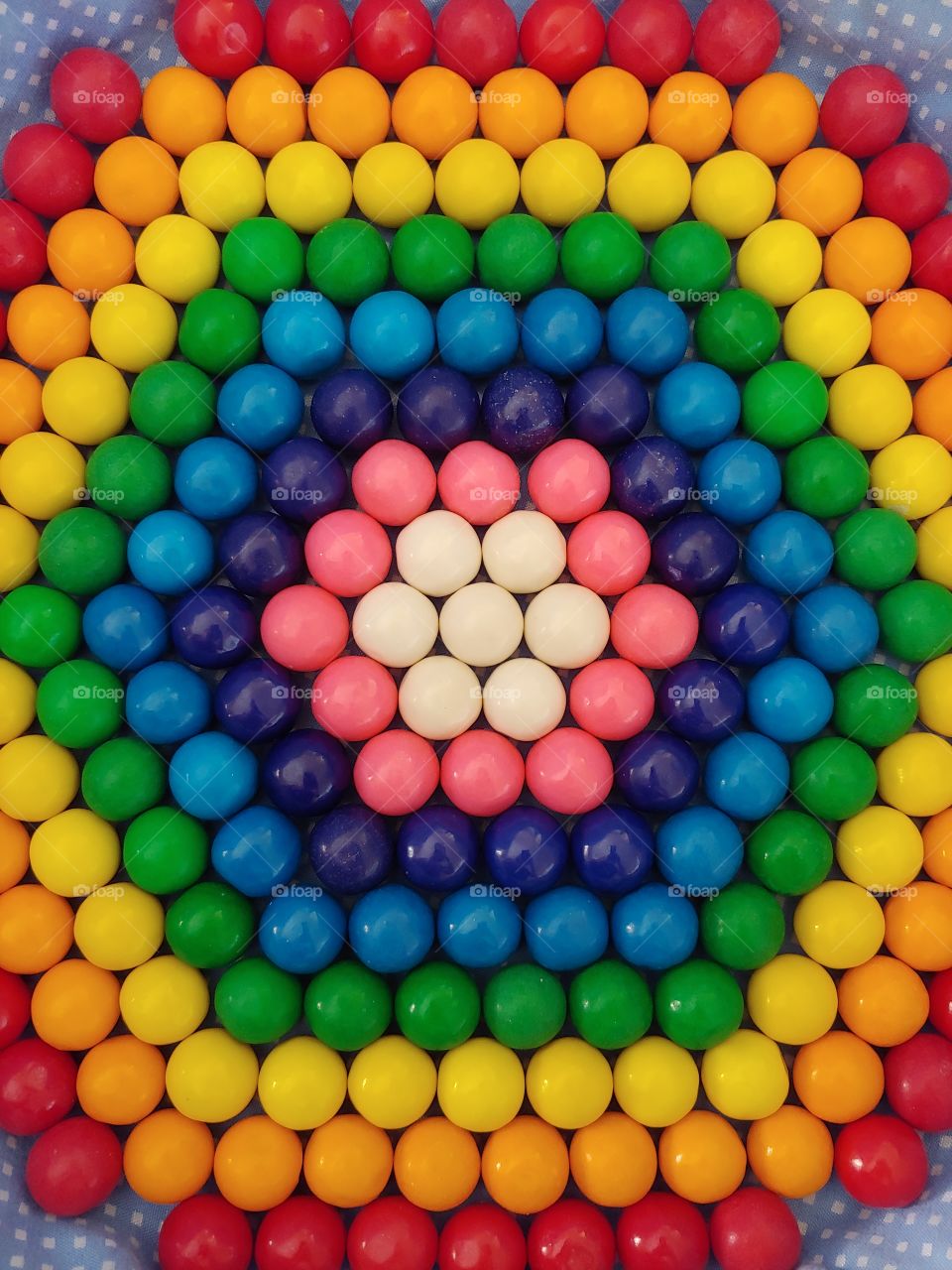 Round Rainbow Colorful Gumballs