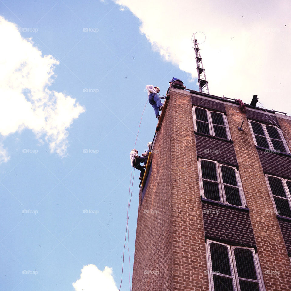 sky blue summer building by tobias_burkill