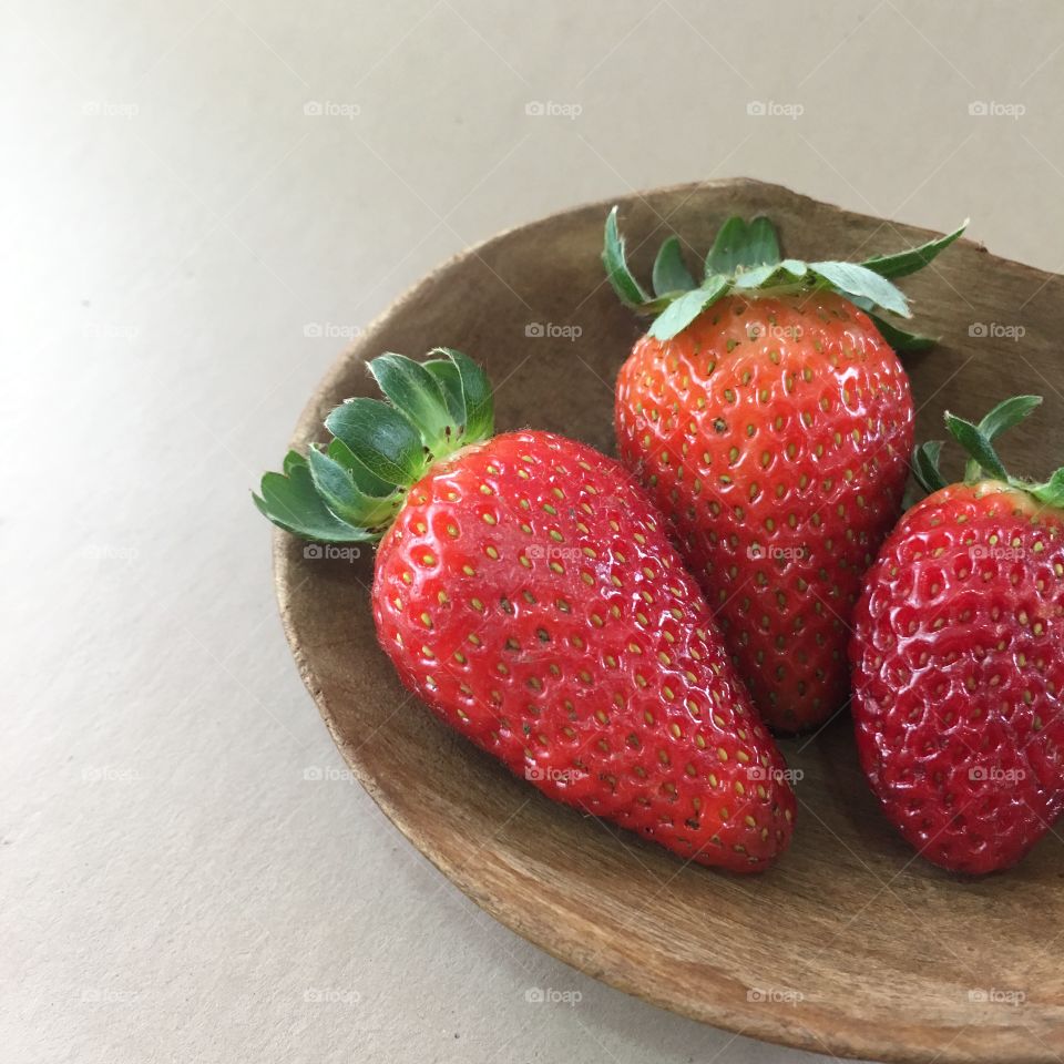 Fresh, organic strawberries 