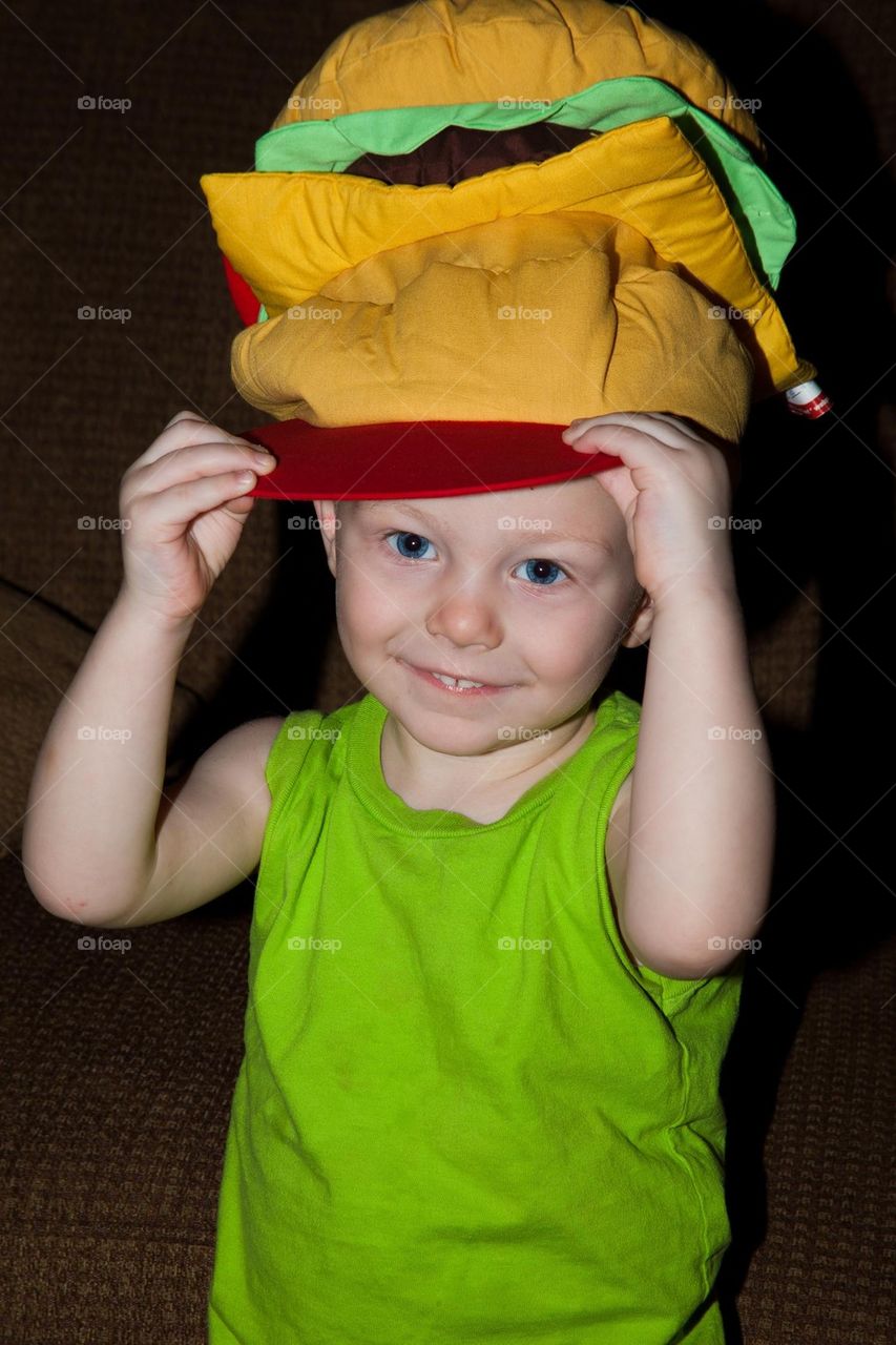 Little boy with cute hat