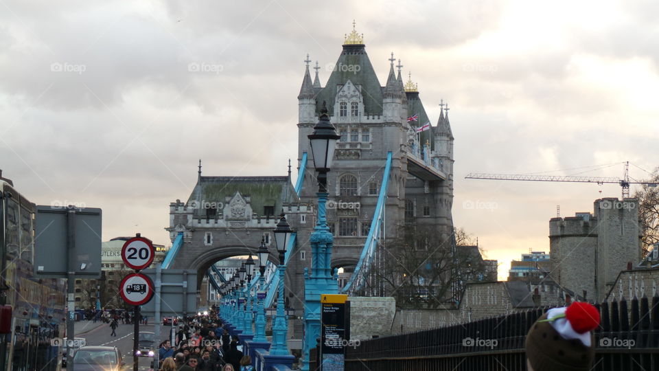 Tower Bridge in London.