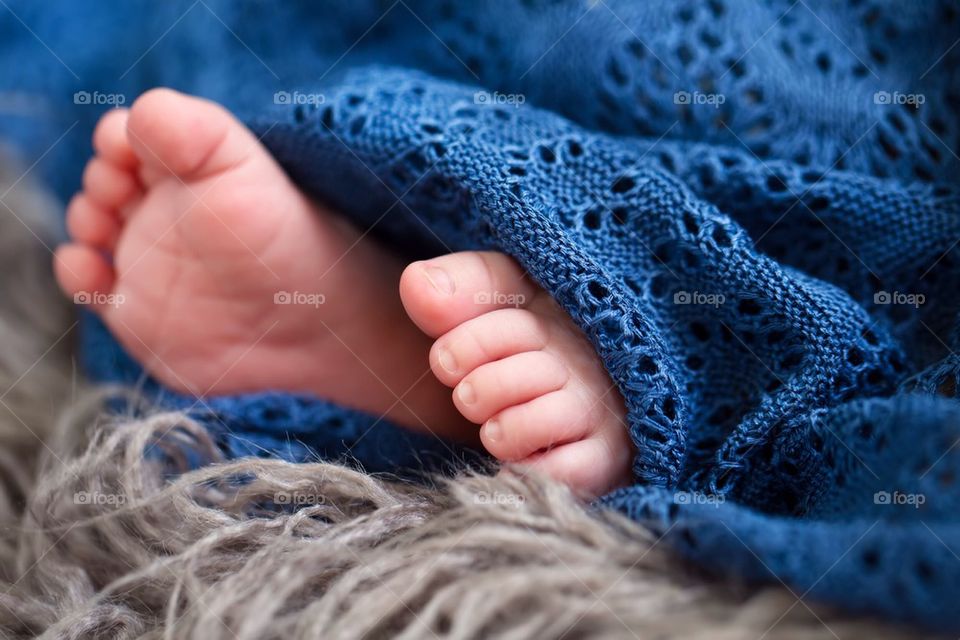 Close-up of baby feet