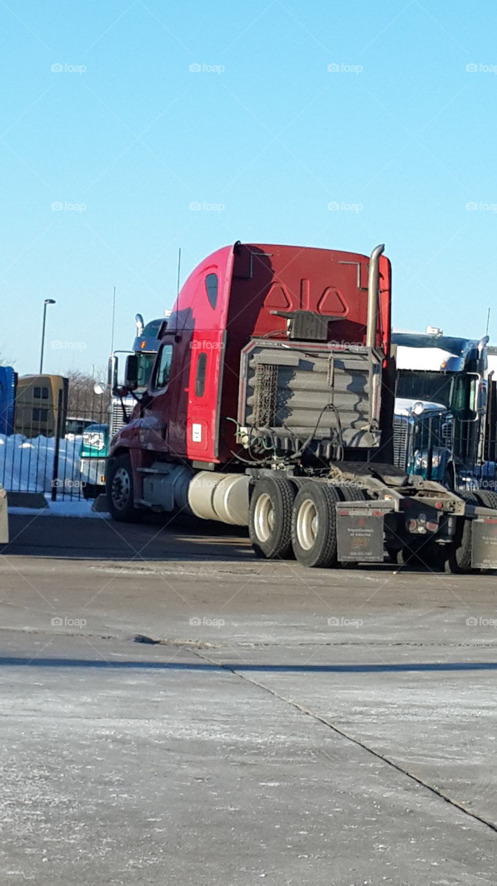 Semi truck cab