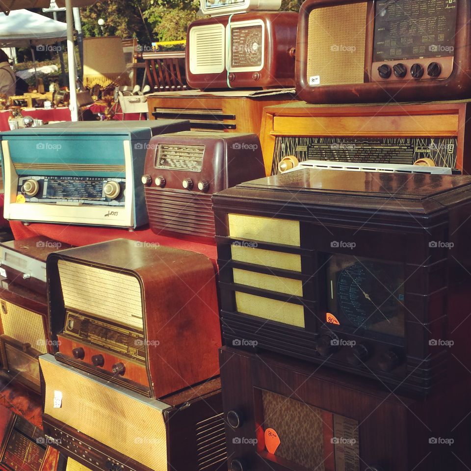 antique listening . antique markets have the most beautiful finds