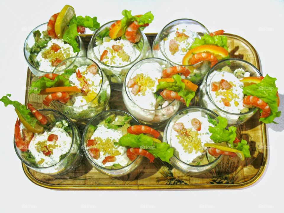 food salad shrimp cocktail еда салат креветочный коктейль