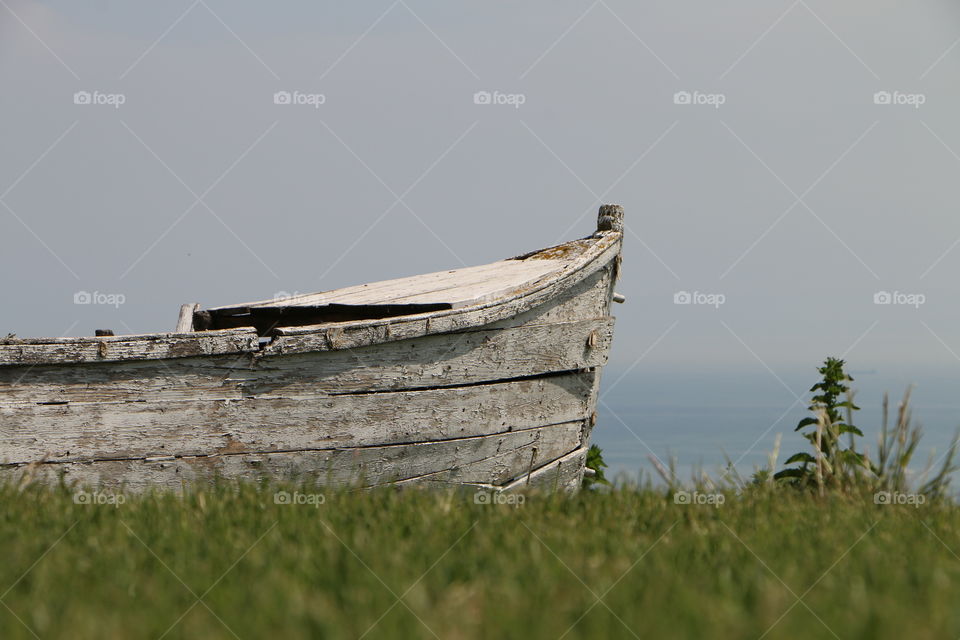 Close-Up of weathered boat