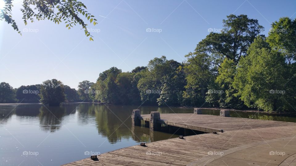 The Downtown Piedmond Park lake in Atlanta