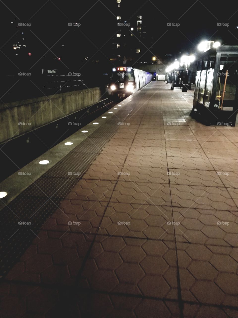 incoming metro train