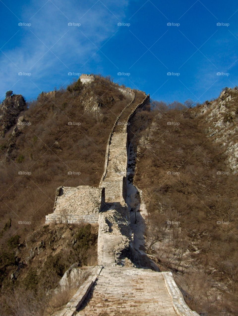 Hiking the ruins of the Great Wall near Beijing China 