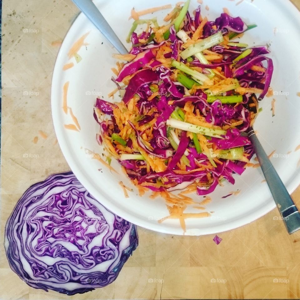 Summer Barbecue Red Cabbage Slaw