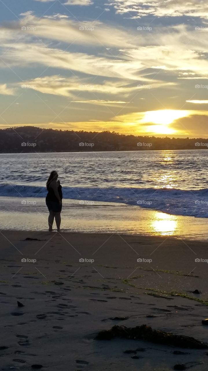 Sunset on the beach majestic!