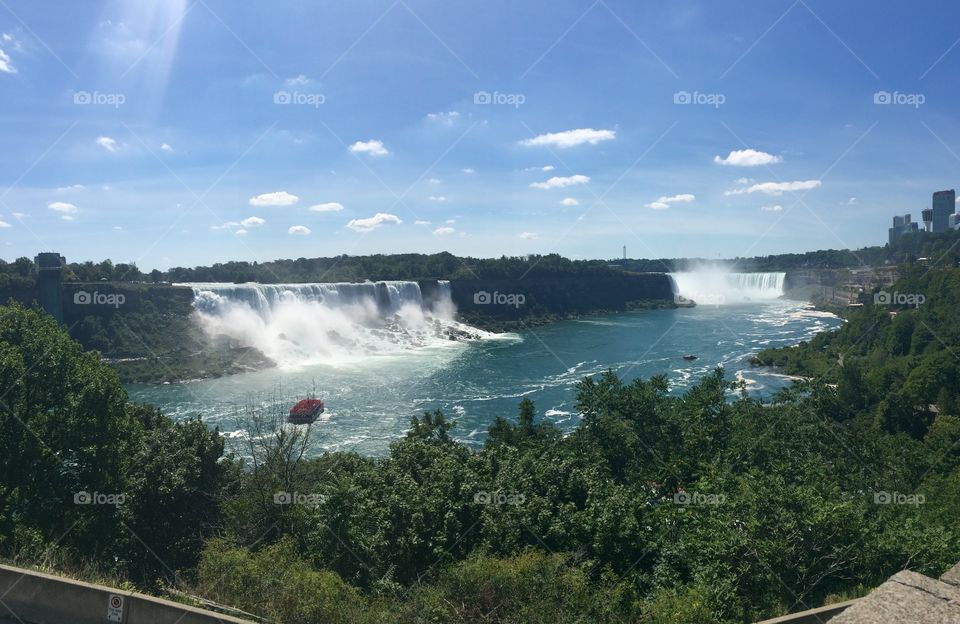 A panorama of Niagara Falls