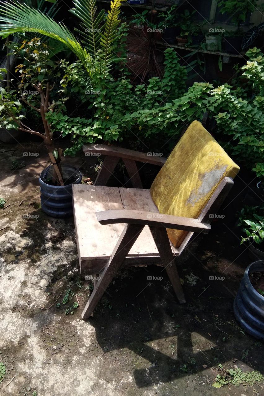 chair at the garden