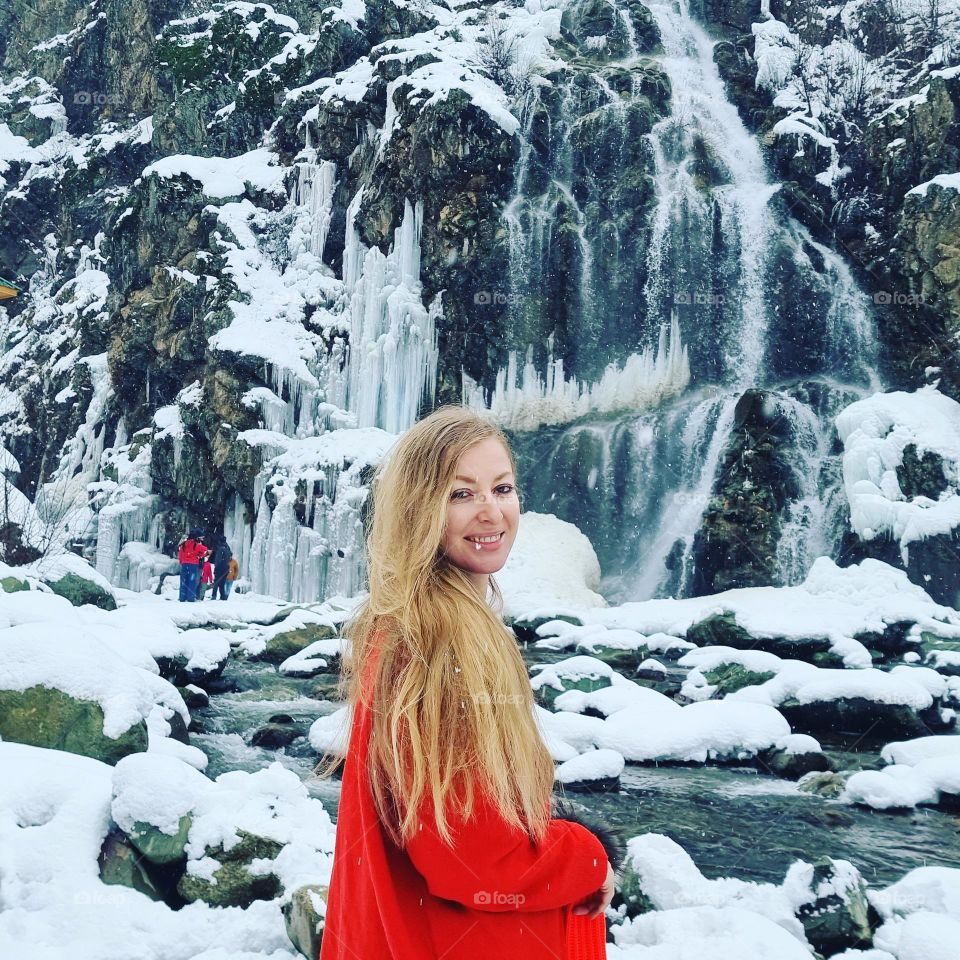Drung waterfall Kashmir, India