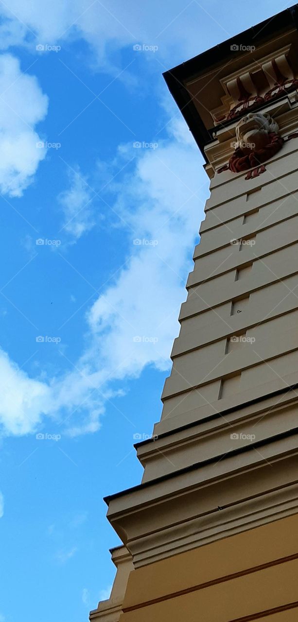 clouds and building