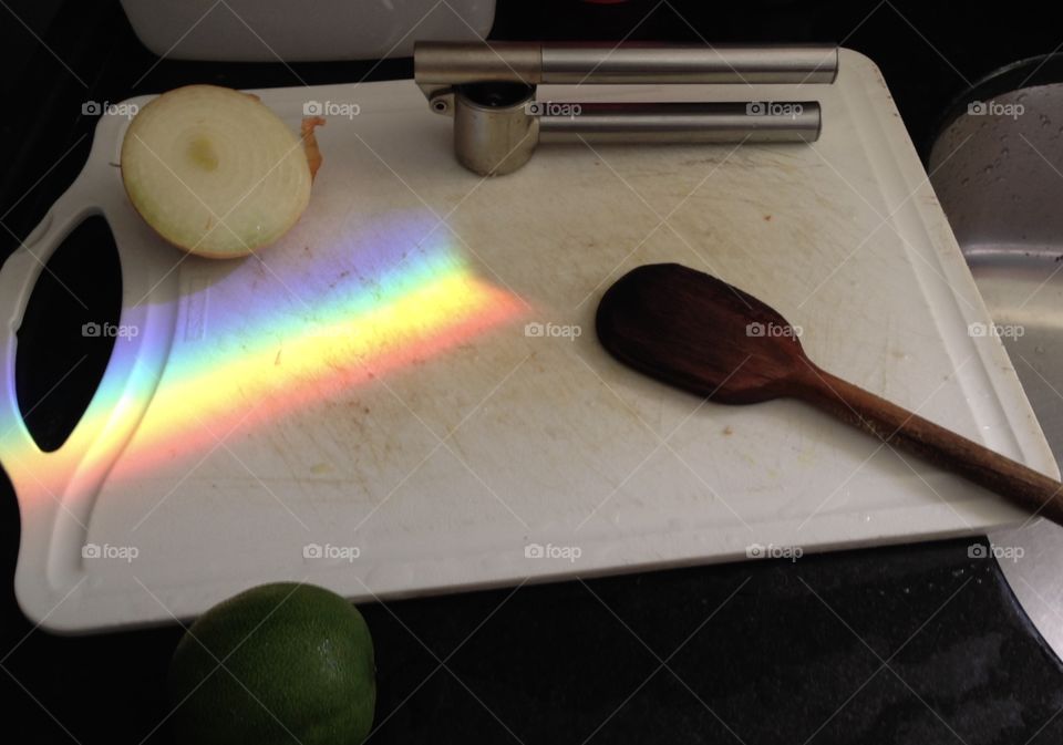 Rainbow in the kitchen
