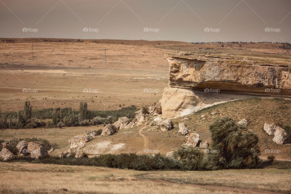 Mountain landscape at sunny day. Crimea 