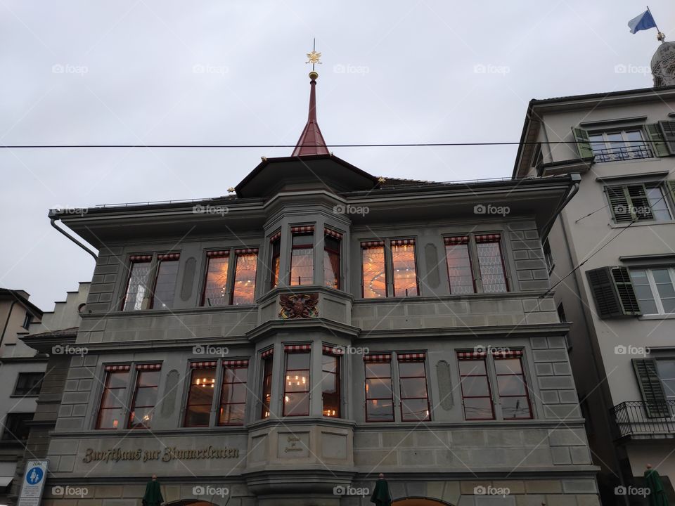 Old interesting house Zurich Switzerland
