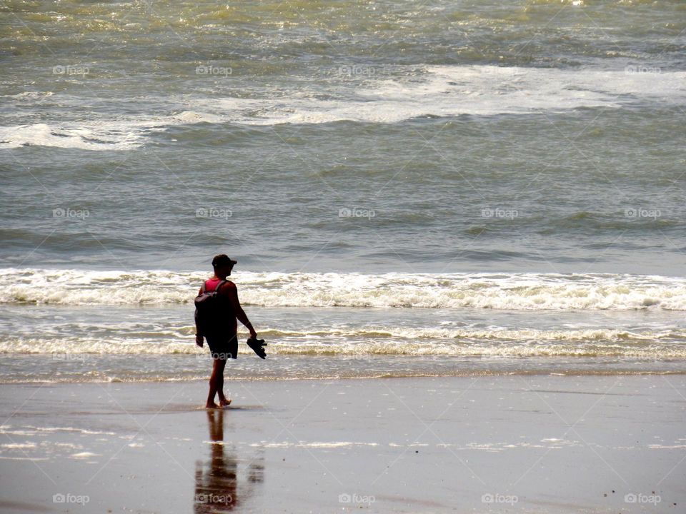 on the beach