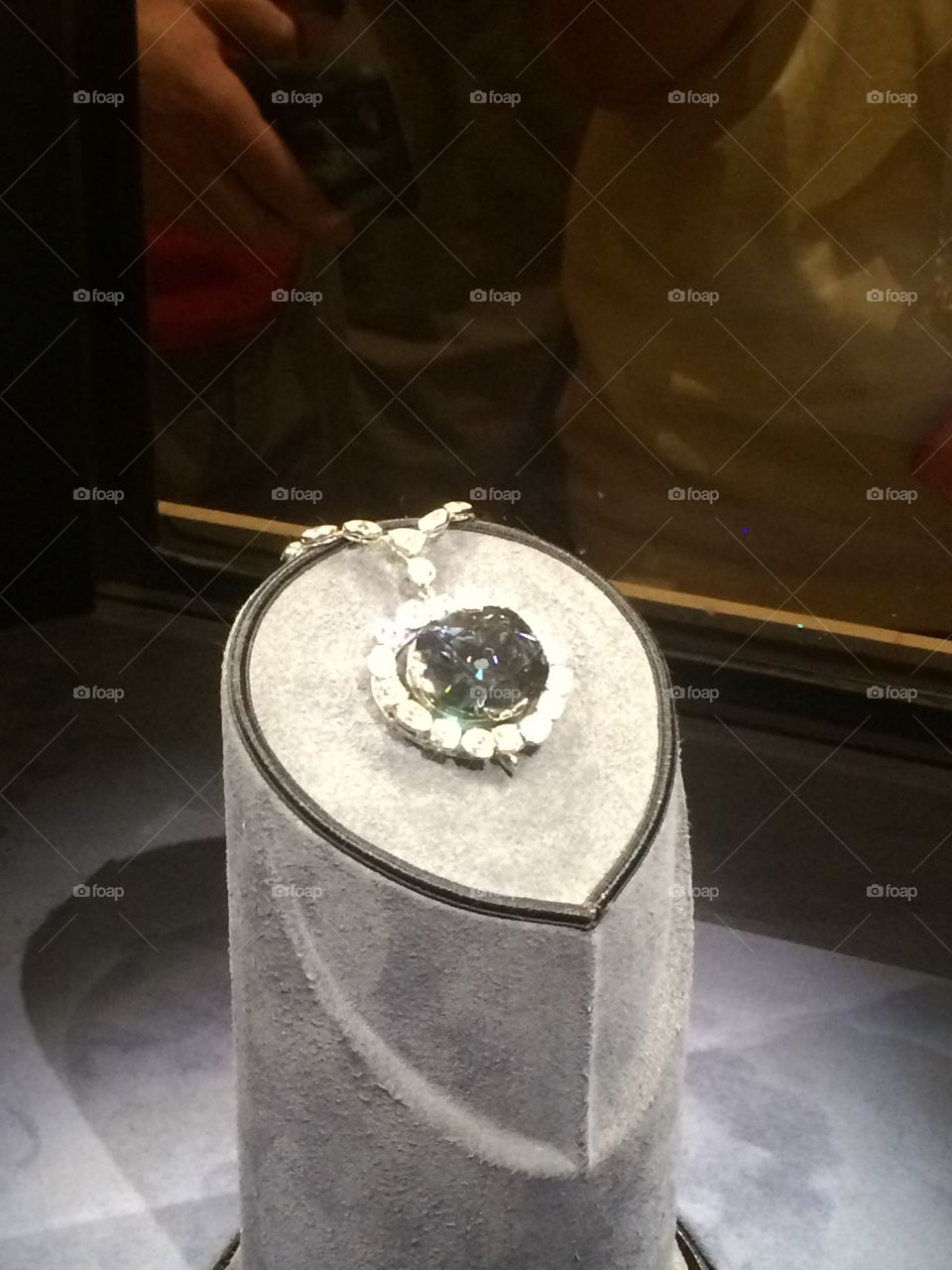 Hope diamond at National History Museum in Washington D. C. The hope diamond is one of the biggest diamond in the world if not the biggest.
