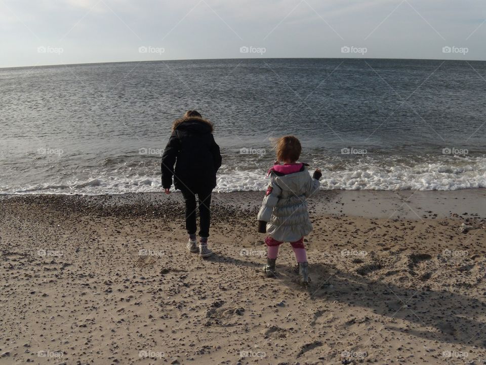 Girls on a beach