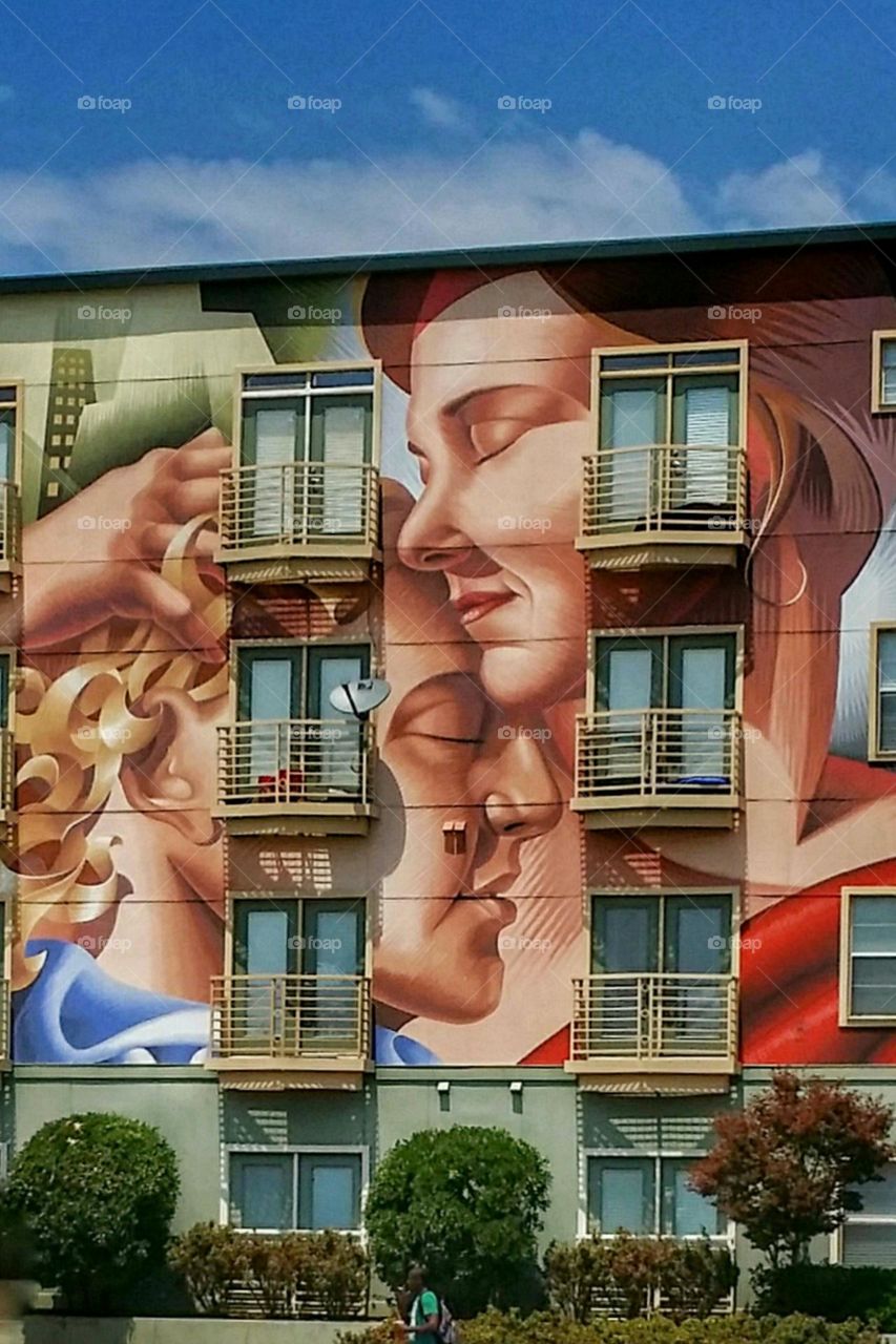 Mural on Apartments in Dallas Texas