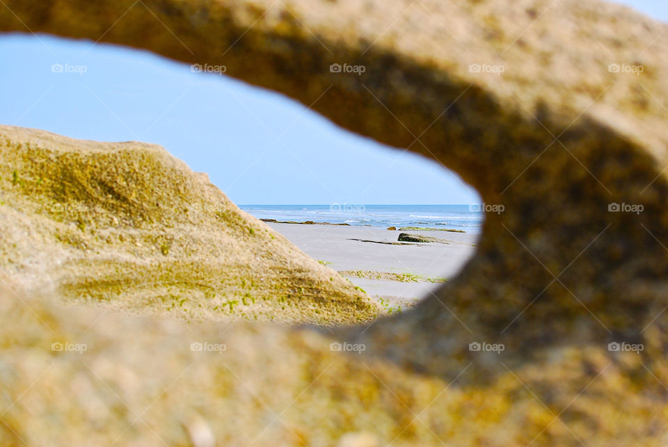 Beach in a hole