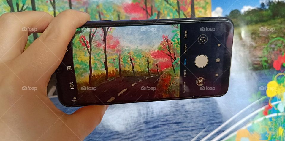 picture in the camera lens