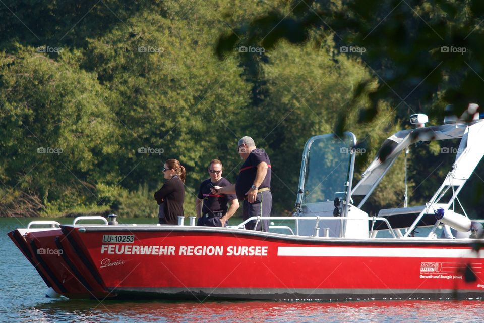 Rescue Boat Team.Firework Department Sursee,Luzern