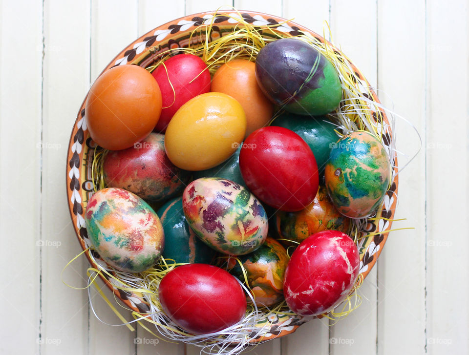 Colorful Easter eggs